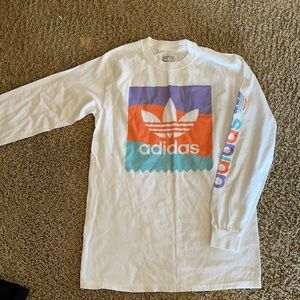 Adidas white long sleeve t shirt never worn